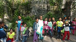Students originally from Nepal take a trip to the zoo.