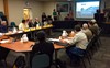 The middle school renovation project teams presented to the Board.