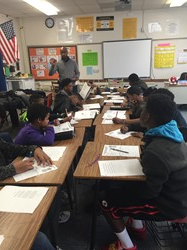Roxboro Middle School E.L.I.T.E. Gentlemen learn goal-setting and positive decision-making skills.