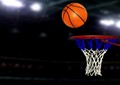 Basketball and hoop