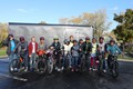 Group of students with bikes