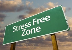 Stress Free Zone on road sign