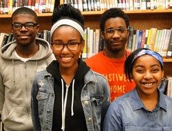 Open Doors Academy Scholars: Jemier Johnson, Yidiayah Box, Malik Winfried and Patriana Brandon, (L-R). Not pictures: Amber Gemmill and Jasha Brown. 