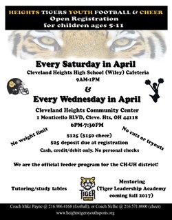 Heights Tiger Youth Cheer and Football Registration