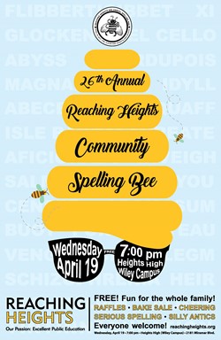 Reaching Heights Spelling Bee flyer