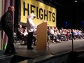 Spelling bee participants on stage in 2015