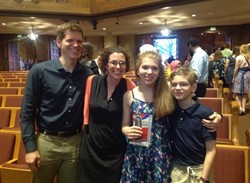 Fiona Macke with family at awards ceremony