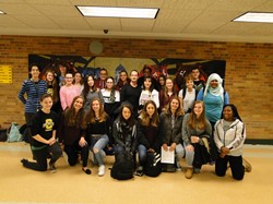 French students visiting Heights High in 2016
