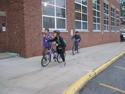 Monticello students ride their bikes
