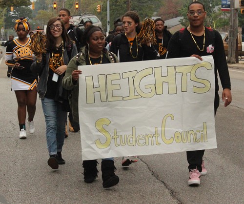 Heights High student council in the 2017 homecoming parade