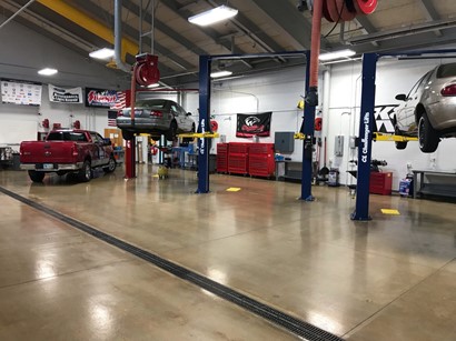 Interior of auto tech program