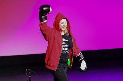 Maggie McPhee at 2018 CH-UH Staff Convocation Day