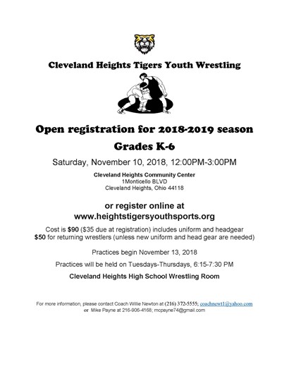 Youth Wrestling Flyer