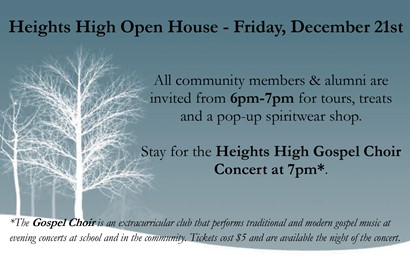 Heights Open House flyer