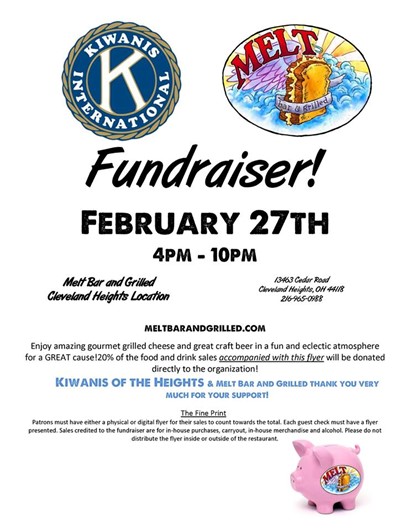 Melt fundraiser flyer