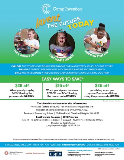 Camp Invention flyer