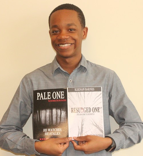 Keenan Barnes and his two published books