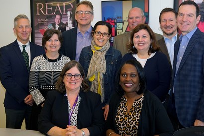 Group photo of CH-UH School District and Heights Libraries officials