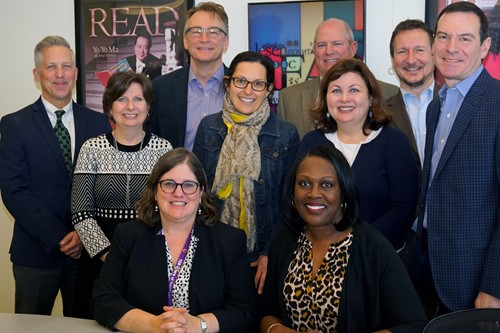 Group photo of CH-UH School District and Heights Libraries officials