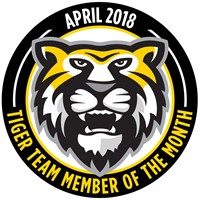 Tiger Team Members of the Month - April 2018