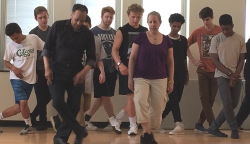 Students learn to salsa dancing