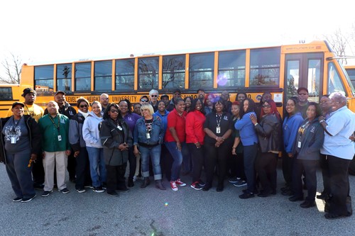 District bus drivers in group photo