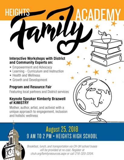 Heights Family Academy flyer