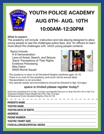 Police Academy flyer