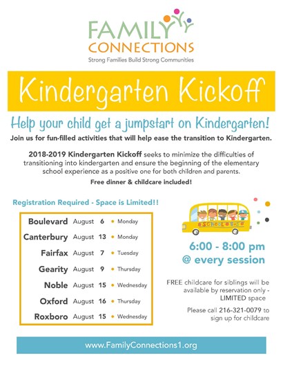 Kindergarten kickoff flyer