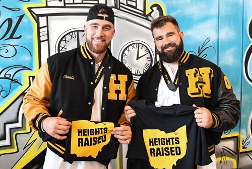 Travis and Jason Kelce at the 2018 CHHS Distinguished Alumni Hall of Fame Induction Ceremony