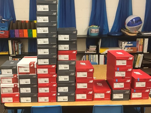 Boxes of shoes