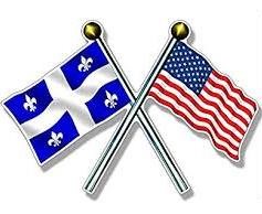 US and Quebec flag