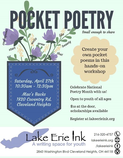 Pocket poetry flyer