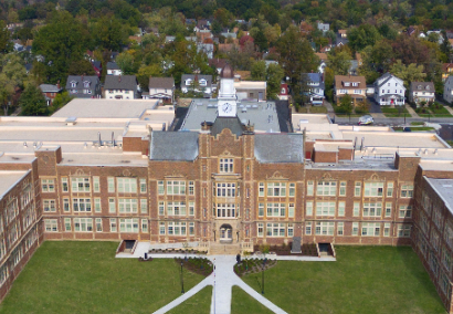 overhead view of heights high school
