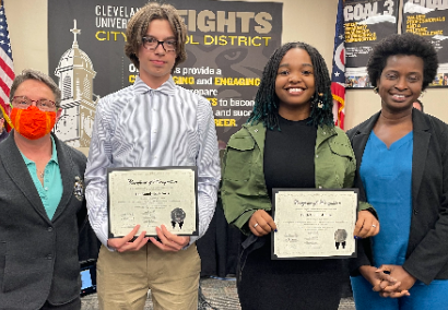 students with certificates