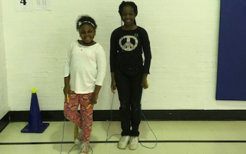 two girls with jump ropes