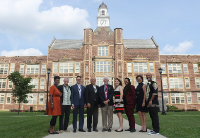 Hall of Fame members outside of Heights High School