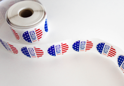 voting sticker roll