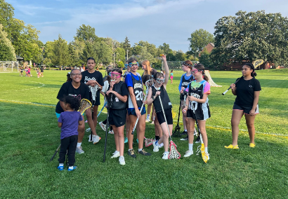 Smiling Heights Lacrosse campers 