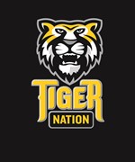 Tiger Nation 9-12 2 color on blk EPS