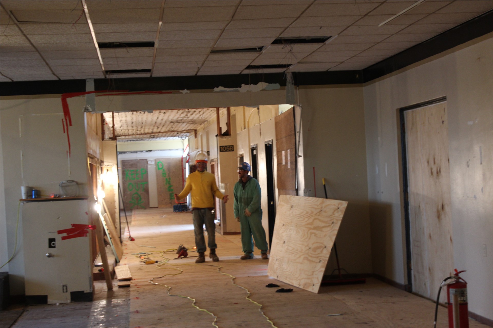 First floor from the main hallway, looking west