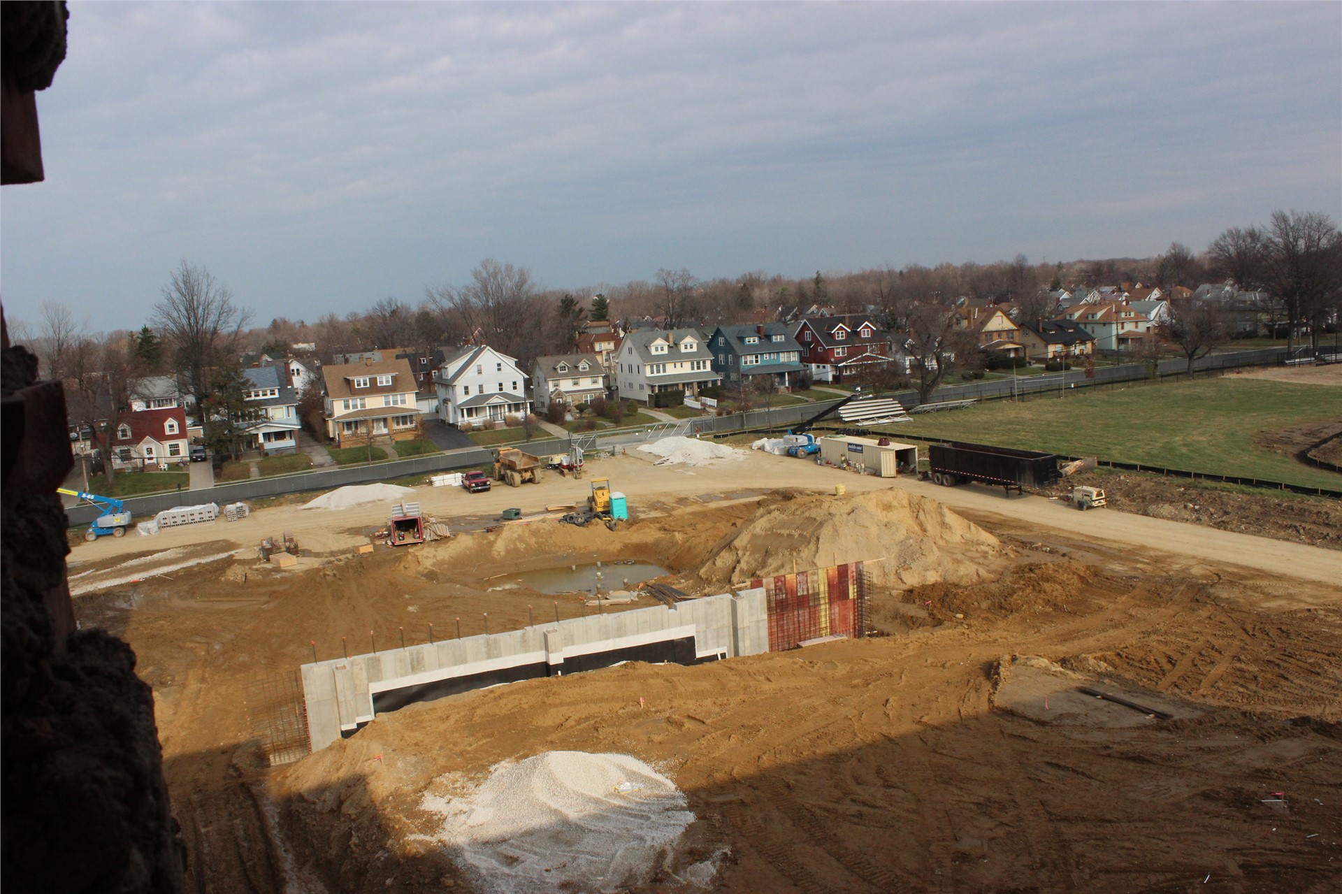 View from the third floor, looking northeast.