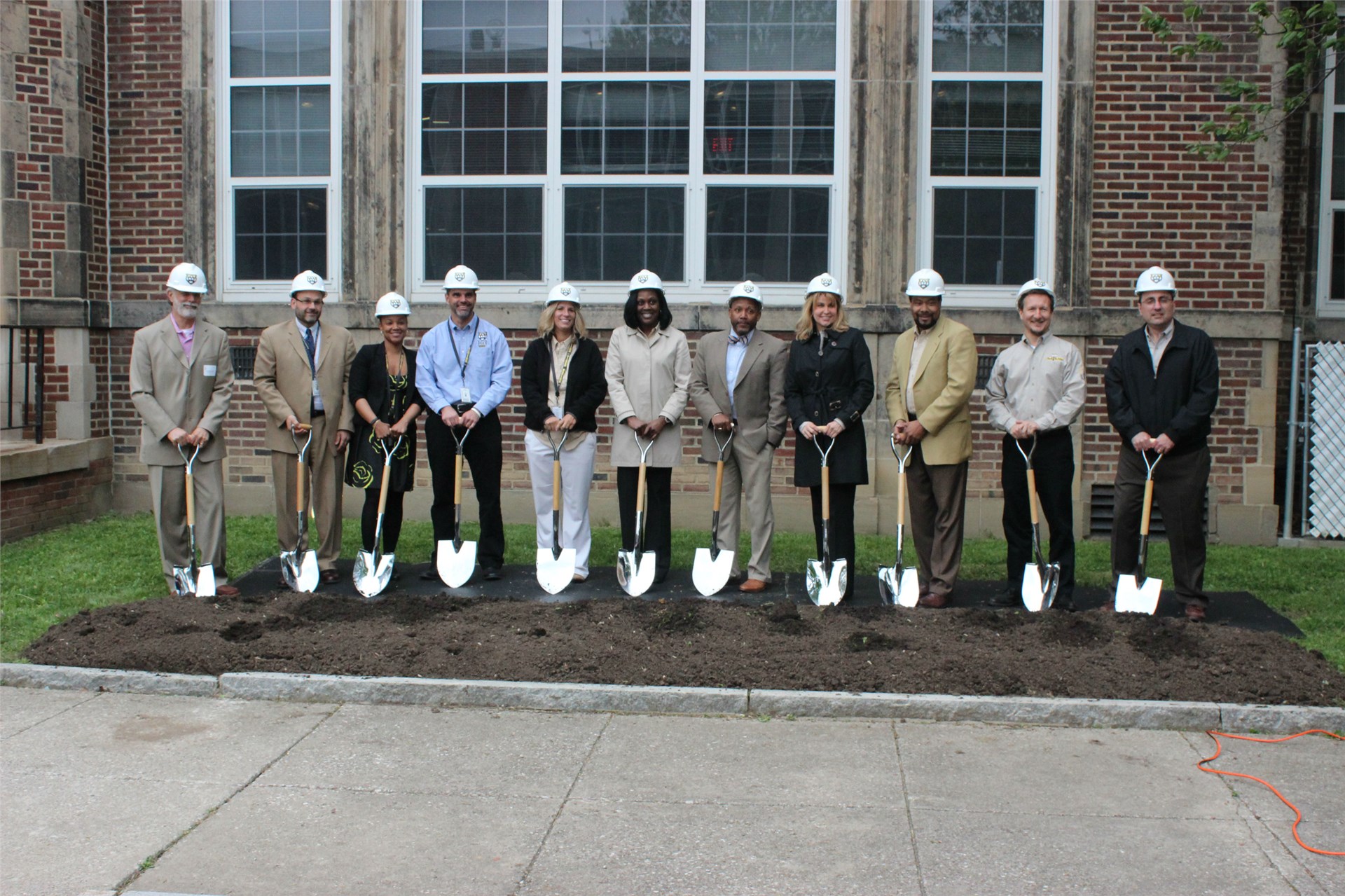 Superintendent Dr. Talisa L. Dixon with Cabinet Members and Lead Architect Gary Balog