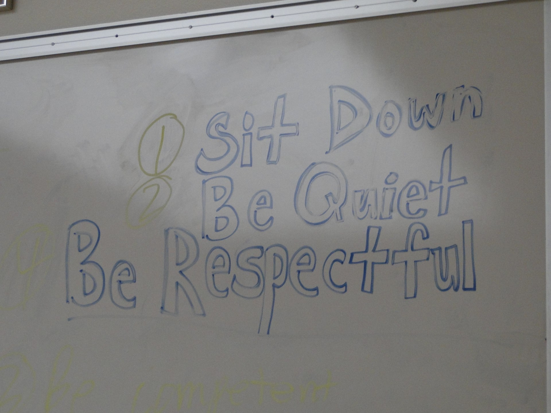 Message to students who enter the VMD classroom.