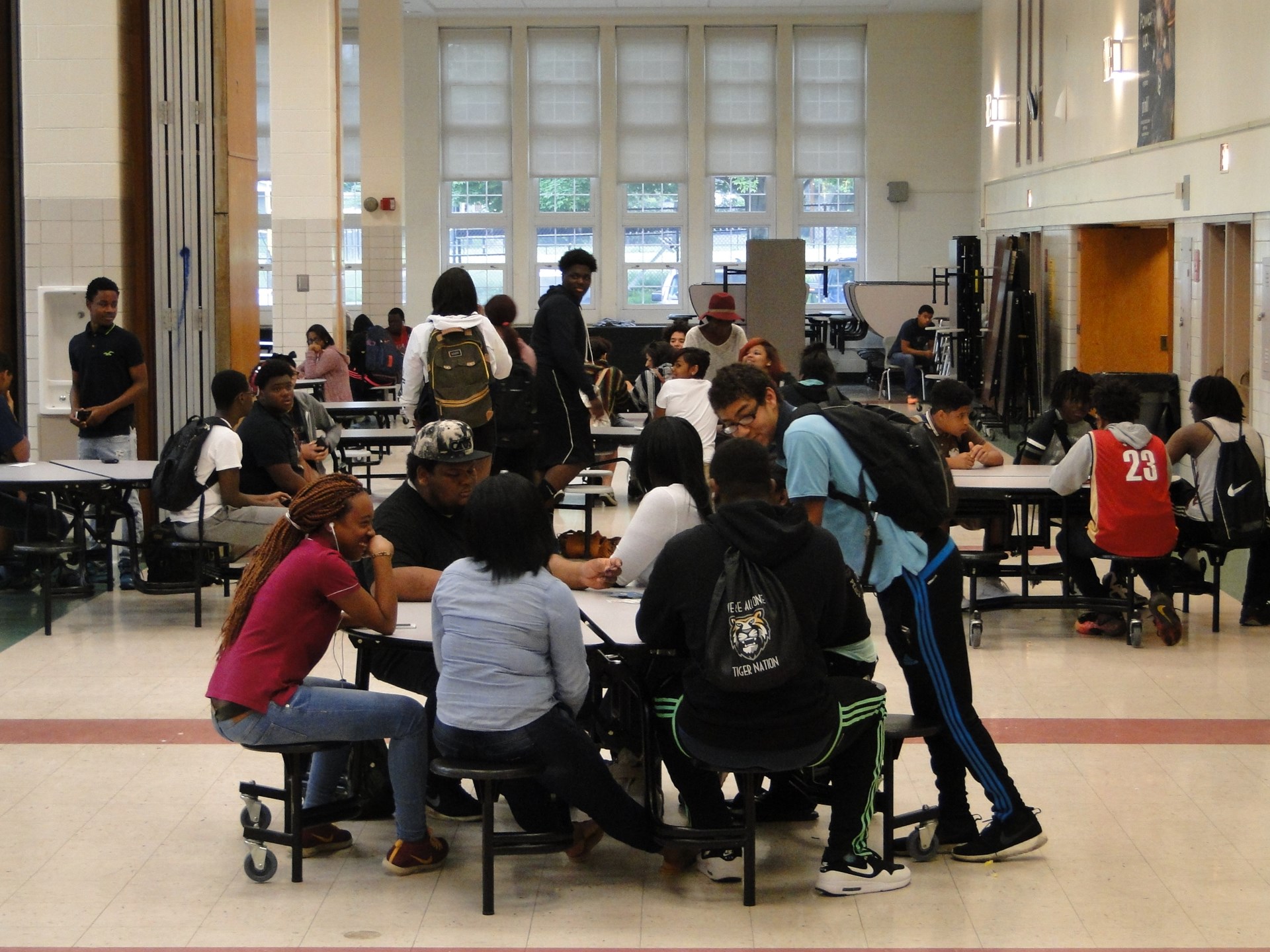 In the cafeteria on June 4.