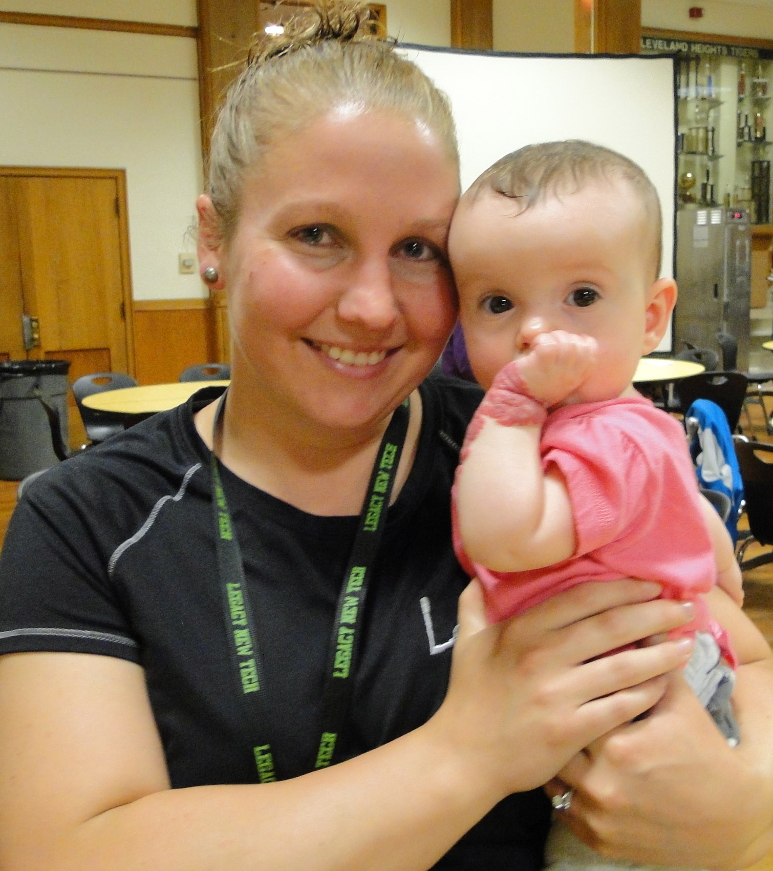 Math teacher Cassie Budin with daughter and third generation Heights student, class of &#39;33.