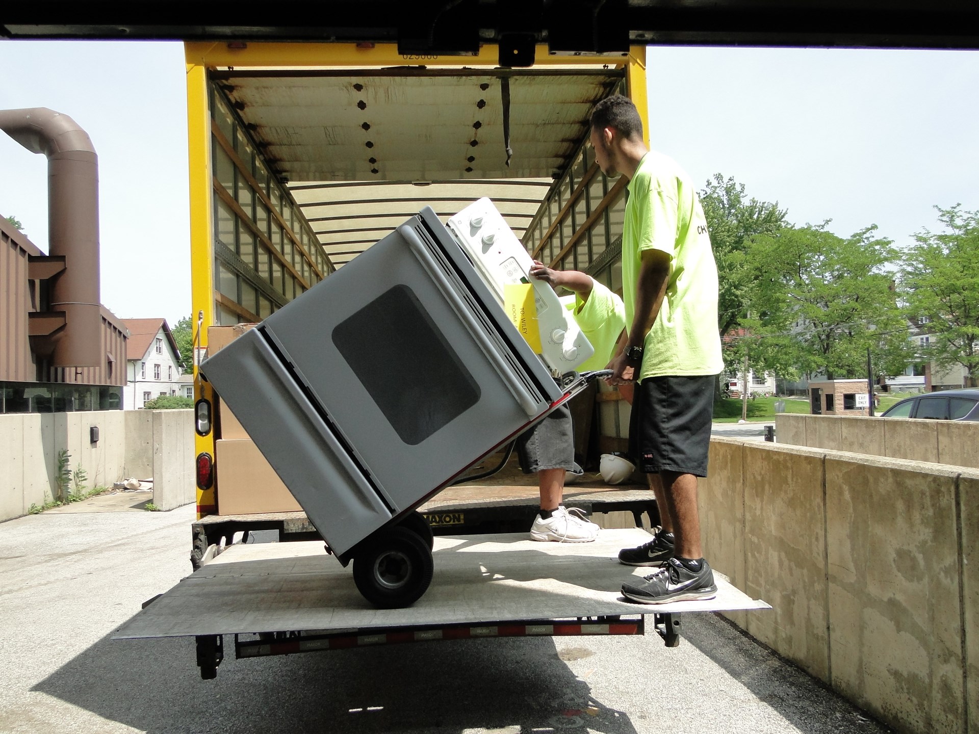 Loading stoves from the cooking classroom