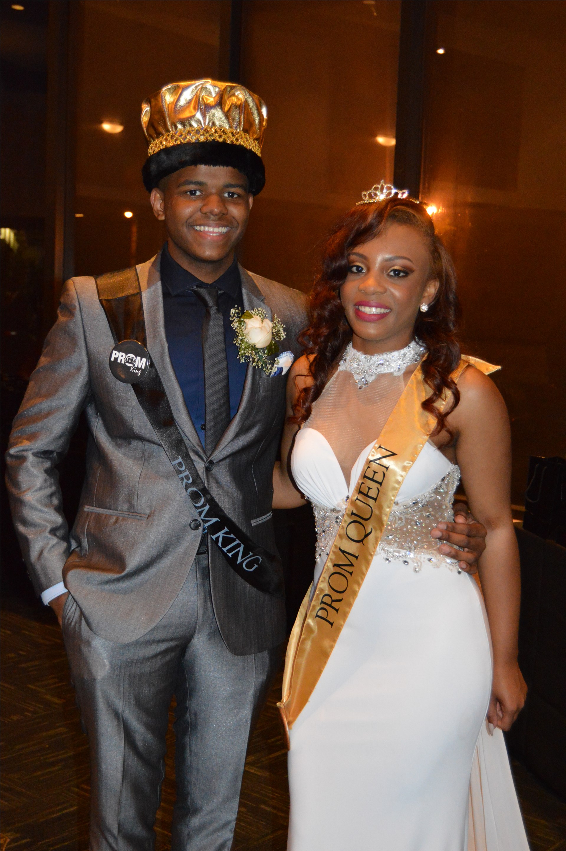 Prom King Sean Ayers and Queen Jazmine Gainer