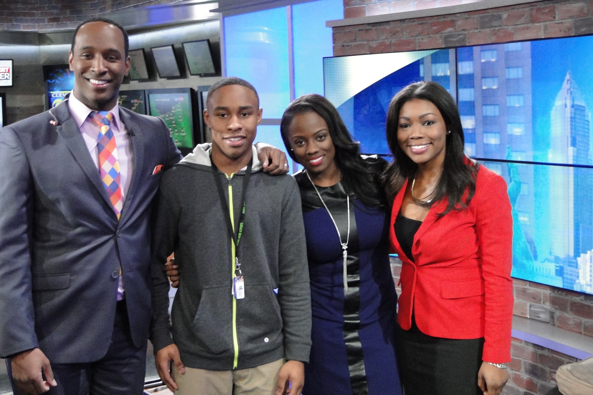 Xavier Mitchell with Cleveland 19 Multimedia Journalist & Heights High Grad Shanice Dunning.