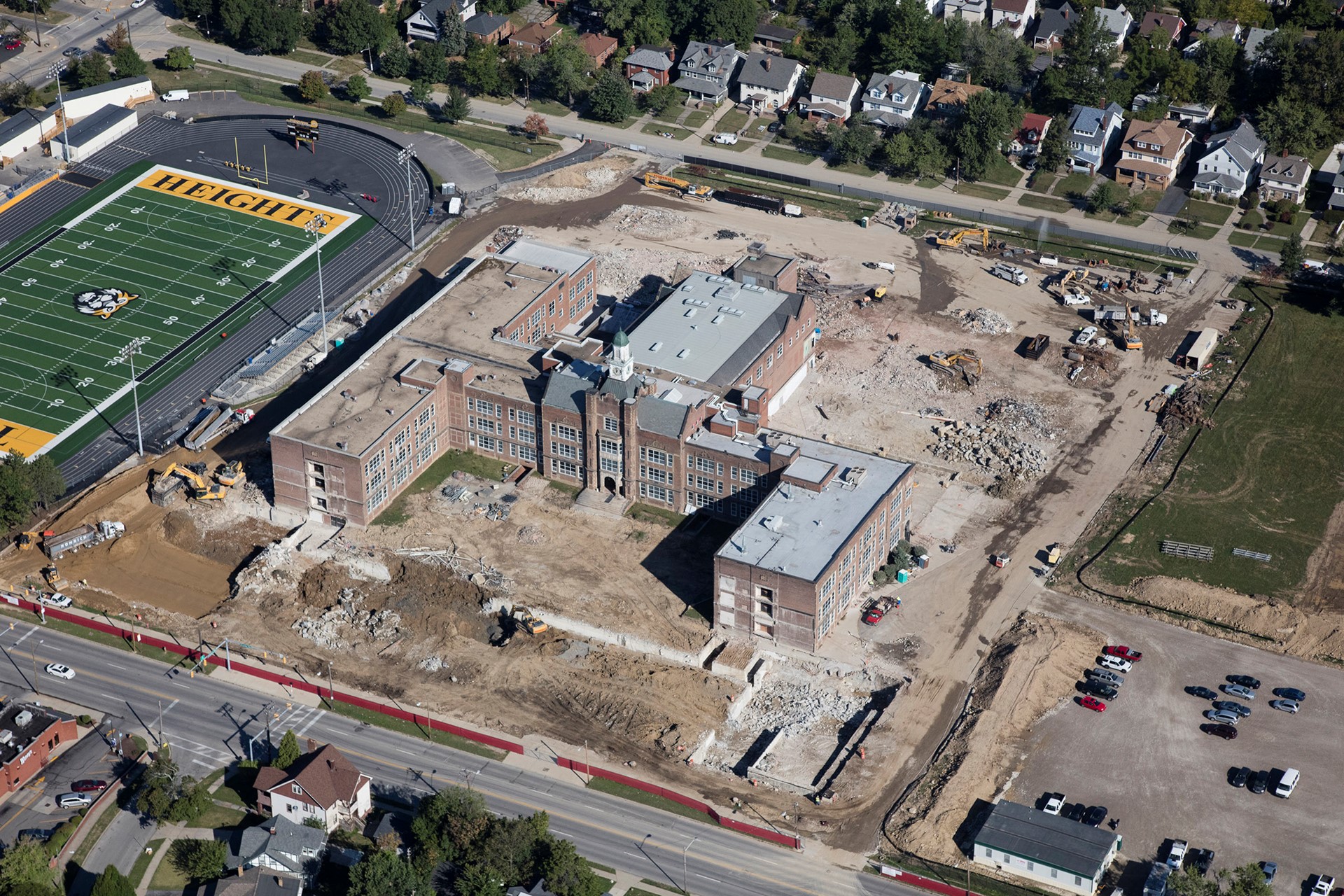 Heights High Construction Aerial - September 2015